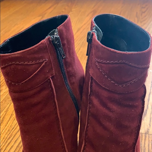 Abel Munoz Burgundy/Wine Suede Ankle Boots. - Picture 5 of 8